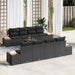 Set de canapele pentru grădină cu pernă 9 pcs Negru Rattan poli - WALTI WALTI
