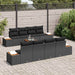 Set de canapele pentru grădină cu pernă 9 pcs Negru Rattan poli - WALTI WALTI