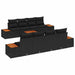 Set de canapele pentru grădină cu pernă 9 pcs Negru Rattan poli - WALTI WALTI