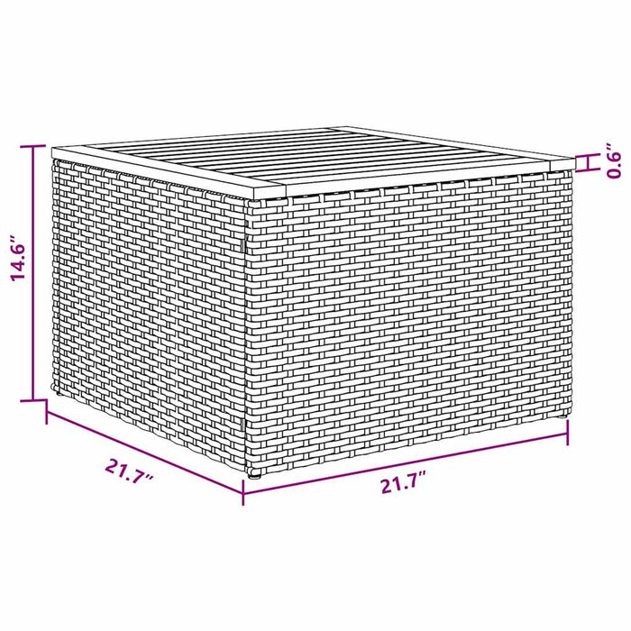 Set de canapele pentru grădină cu pernă 9 pcs Negru Rattan poli - WALTI WALTI