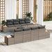 Set de canapele pentru grădină cu pernă 9 pcs Gri Rattan poli - WALTI WALTI