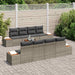 Set de canapele pentru grădină cu pernă 9 pcs Gri Rattan poli - WALTI WALTI