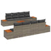 Set de canapele pentru grădină cu pernă 9 pcs Gri Rattan poli - WALTI WALTI