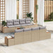 Set de canapele pentru grădină cu pernă 9 pcs Bej Rattan poli - WALTI WALTI