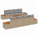 Set de canapele pentru grădină cu pernă 9 pcs Bej Rattan poli - WALTI WALTI