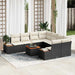 Set de canapele pentru grădină cu pernă 9 pcs Negru Rattan poli - WALTI WALTI