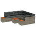 Set de canapele pentru grădină cu pernă 9 pcs Gri Rattan poli - WALTI WALTI
