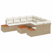 Set de canapele pentru grădină cu pernă 9 pcs Bej Rattan poli - WALTI WALTI