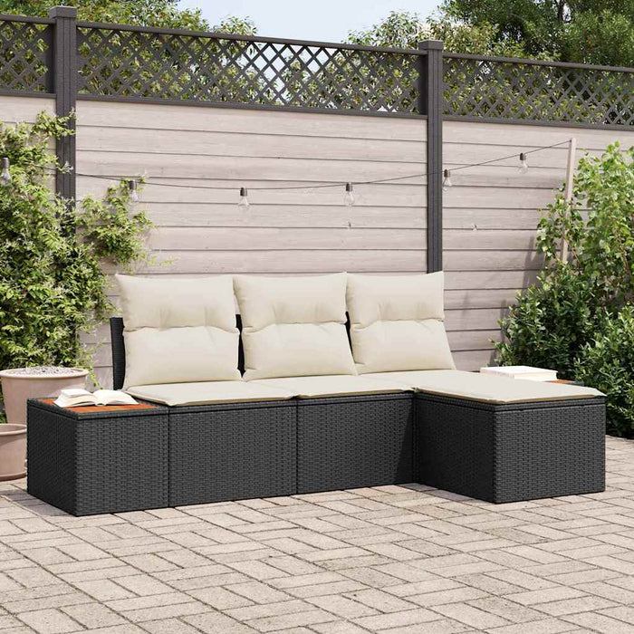 cu pernă Ajustabil 4 pcs Negru 239 x 117 x 37 cm - WALTI WALTI