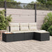 cu pernă Ajustabil 4 pcs Negru 239 x 117 x 37 cm - WALTI WALTI