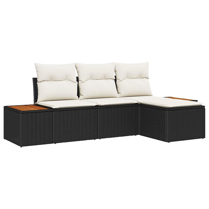 cu pernă Ajustabil 4 pcs Negru 239 x 117 x 37 cm - WALTI WALTI