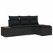 Set de canapele pentru grădină cu pernă 4 pcs Negru poliratan - WALTI WALTI