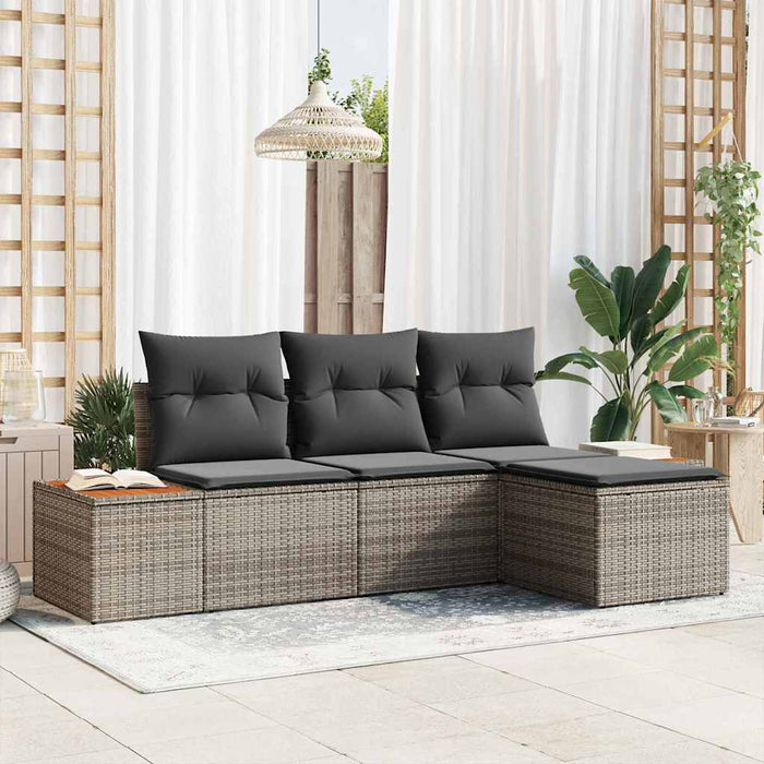 cu pernă Ajustabil 4 pcs Gri 239 x 117 x 37 cm - WALTI WALTI