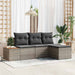 cu pernă Ajustabil 4 pcs Gri 239 x 117 x 37 cm - WALTI WALTI