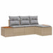 cu pernă Ajustabil 4 pcs Bej 239 x 117 x 37 cm - WALTI WALTI