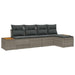 Set de canapele pentru grădină cu pernă 5 pcs Gri Rattan poli - WALTI WALTI