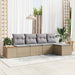 Set de canapele pentru grădină cu pernă 5 pcs Bej Rattan poli - WALTI WALTI