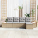 Set de canapele pentru grădină cu pernă 5 pcs Bej Rattan poli - WALTI WALTI