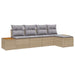 Set de canapele pentru grădină cu pernă 5 pcs Bej Rattan poli - WALTI WALTI