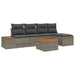 Set de canapele pentru grădină cu pernă 6 pcs Gri Rattan poli - WALTI WALTI