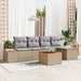 Set de canapele pentru grădină cu pernă 6 pcs Bej Rattan poli - WALTI WALTI