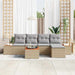 Set de canapele pentru grădină cu pernă 6 pcs Bej Rattan poli - WALTI WALTI