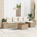 Set de canapele pentru grădină cu pernă 6 pcs Bej Rattan poli - WALTI WALTI