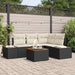Set de canapele pentru grădină cu pernă 5 pcs Negru Rattan poli - WALTI WALTI