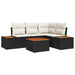 Set de canapele pentru grădină cu pernă 5 pcs Negru Rattan poli - WALTI WALTI