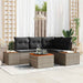 Set de canapele pentru grădină cu pernă 5 pcs Gri Rattan poli - WALTI WALTI