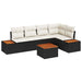 Set de canapele pentru grădină 6 buc. Negru Rattan poli - WALTI WALTI