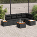 Set de canapele pentru grădină cu pernă 6 pcs Negru poliratan - WALTI WALTI