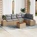 Set de canapele pentru grădină cu pernă 6 pcs Bej Rattan poli - WALTI WALTI