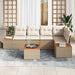 Set de canapele pentru grădină cu pernă 6 pcs Bej Rattan poli - WALTI WALTI