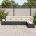 Set de canapele pentru grădină cu pernă 6 pcs Negru Rattan poli - WALTI WALTI