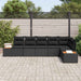 Set de canapele pentru grădină cu pernă 6 pcs Negru poliratan - WALTI WALTI
