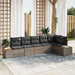 Set de canapele pentru grădină cu pernă 6 pcs Gri Rattan poli - WALTI WALTI