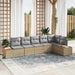 Set de canapele pentru grădină cu pernă 6 pcs Bej Rattan poli - WALTI WALTI