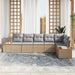 Set de canapele pentru grădină cu pernă 6 pcs Bej Rattan poli - WALTI WALTI