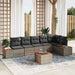 Set de canapele pentru grădină cu pernă 7 pcs Gri Rattan poli - WALTI WALTI