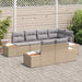 Set de canapele pentru grădină cu pernă 7 pcs Bej Rattan poli - WALTI WALTI