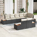 Set de canapele pentru grădină cu pernă 8 pcs Negru Rattan poli - WALTI WALTI