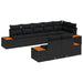 Set de canapele pentru grădină cu pernă 8 pcs Negru poliratan - WALTI WALTI