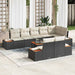 Set de canapele pentru grădină cu pernă 9 pcs Negru Rattan poli - WALTI WALTI