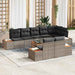 Set de canapele pentru grădină cu pernă 9 pcs Gri Rattan poli - WALTI WALTI