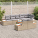 Set de canapele pentru grădină cu pernă 9 pcs Bej Rattan poli - WALTI WALTI