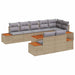 Set de canapele pentru grădină cu pernă 9 pcs Bej Rattan poli - WALTI WALTI