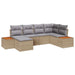 Set de canapele pentru grădină cu pernă 6 pcs Bej Rattan poli - WALTI WALTI