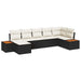 Set de canapele pentru grădină cu pernă 7 pcs Negru Rattan poli - WALTI WALTI
