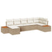 Set de canapele pentru grădină cu pernă 7 pcs Bej Rattan poli - WALTI WALTI